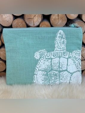 Mudpie Sea Turtle Carry All Bag Clutch Makeup